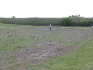 midiendo donde va a ser la cancha