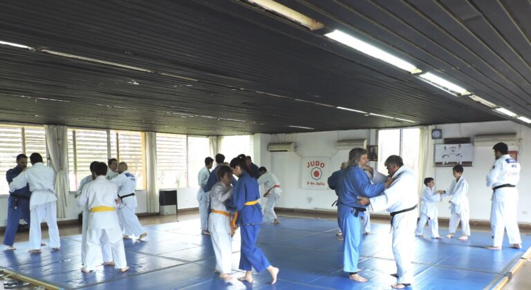 en el Club con un judoca seleccionado Nacional